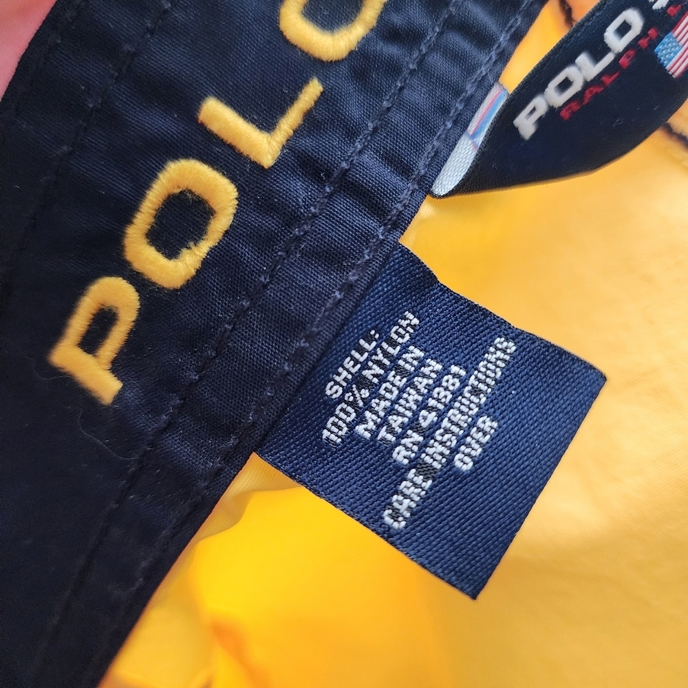 POLO SPORT RALPH LAUREN x VINTAGE 90s board shorts in yellow / blue size 34 - Picture 7 of 9